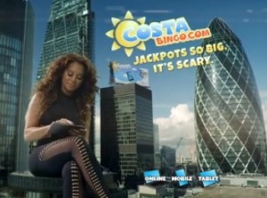 Mel B Costa Bingo advert