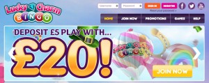 Lucky Charm Bingo homepage