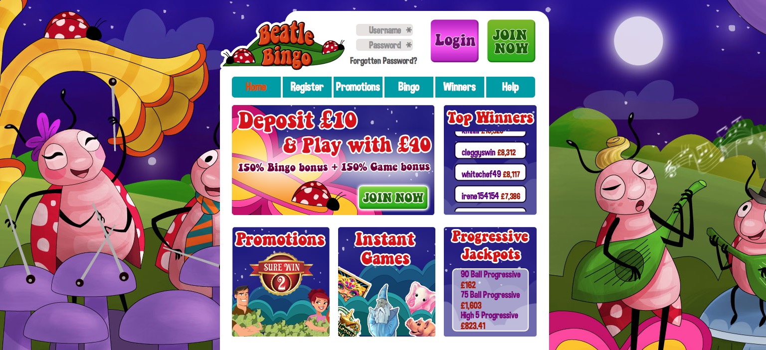 Beatle Bingo homepage