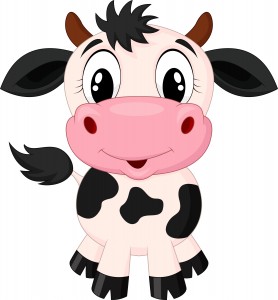 Farmyard cow cartoon