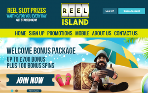 €700 In Bonuses + 100 Free Spins At Reel Island