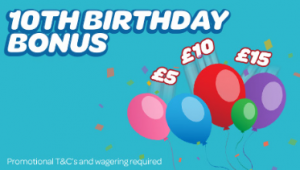 Celebrate Sun Bingo’s 10th Birthday With £5 Free During November