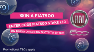 A Few Days Left to Win a Fiat 500 at Fabulous Bingo