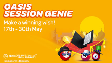 It's The Last Day To Enter Oasis Session Genie Promo At Sun Bingo