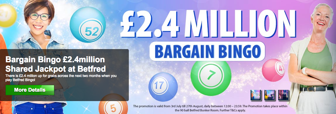 Over £2 Million up for Grabs with Betfred Bargain Bingo